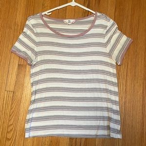 White striped t - shirt medium